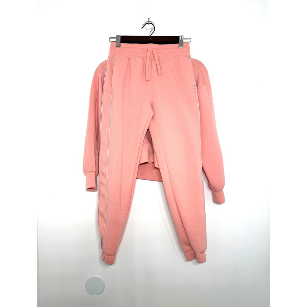 90 Degree by Reflex Girls 12 Pink Scuba Hoodie Jogger 2 Piece Set